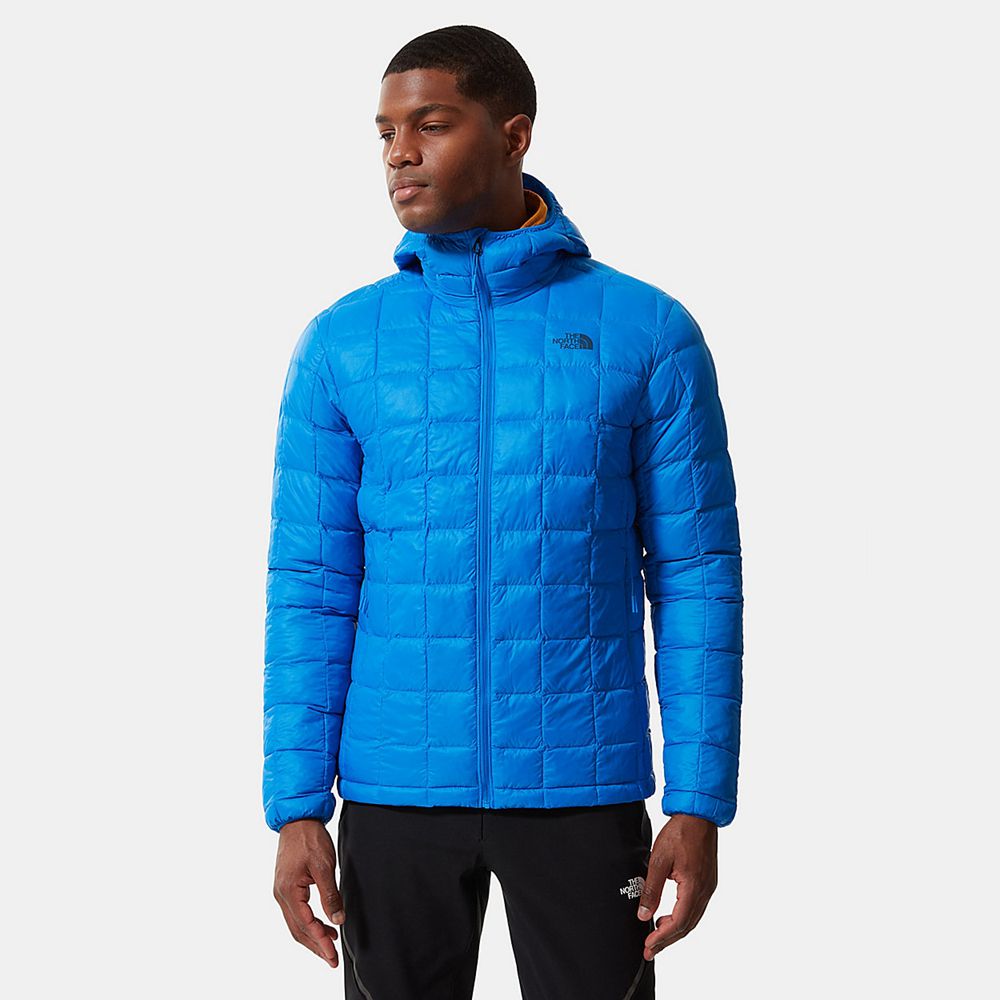 The North Face Hooded Jacket Mens Australia - The North Face Thermoball™ Eco Blue Hiking (ZMJ-451089